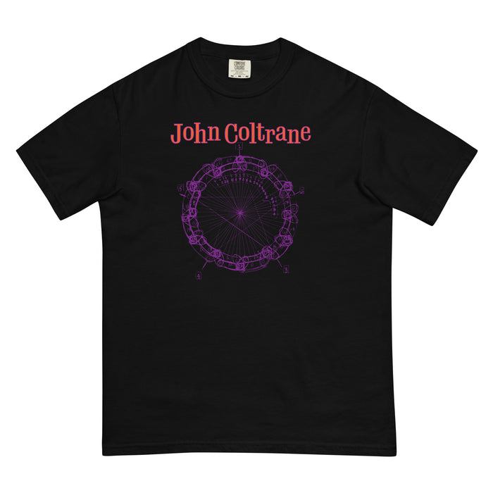 Official John Coltrane Circle Of Fifths T-Shirt, product photo from store.johncoltrane.com